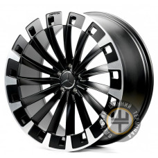 Replica FORGED MR0002 9.5x22 5x112 ET30 DIA66.45 Satin black with machined face
