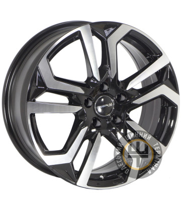 Zorat Wheels ZW-7838 7x17 5x108 ET40 DIA65.1 Black polished (Черный с полированной лицевой частью)