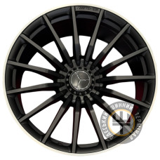 Replica FORGED MR0007 8x20 5x112 ET33 DIA66.45 Satin black lip polish