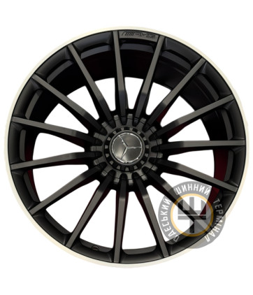 Replica FORGED MR0007 8x20 5x112 ET33 DIA66.45 Satin black lip polish