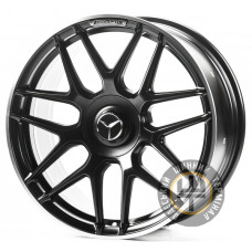 Replica MR29 9x19 5x112 ET52 DIA66.6 Matt Black Polished (Матовый черный полированный обод)