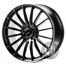 Replica MR563 8x19 5x112 ET32 DIA66.6 Satin black lip polish