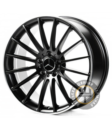Replica MR563 8x19 5x112 ET32 DIA66.6 Satin black lip polish
