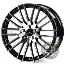Replica MR143 8.5x19 5x112 ET35.5 DIA66.45 Gloss Black Machined Face (Черный глянцевый полированное лицо)