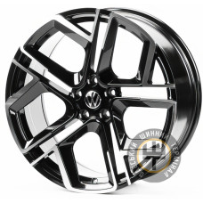 Replica VV766 8.5x19 5x112 ET38 DIA57.1 Gloss Black Machined Face (Черный глянцевый полированное лицо)