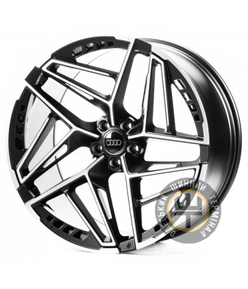 WS FORGED WS-A002C 10.5x22 5x112 ET25 DIA66.45 Satin black with machined face
