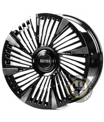 WS FORGED WS-LR22C 9.5x22 5x120 ET42.5 DIA72.4 Gloss black with dark machined face