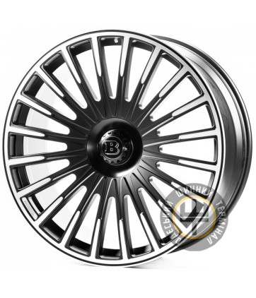 Replica FORGED LR-5C 10x24 5x120 ET38 DIA72.4 Satin black with machined face