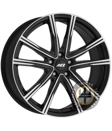 Aez Montreal dark 7.5x19 5x114.3 ET49.5 DIA67.1 Black polished (Черный с полированной лицевой частью)