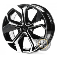 Replica RN861 7.5x18 5x114.3 ET45 DIA66.1 Gloss Black Machined Face (Черный глянцевый полированное лицо)