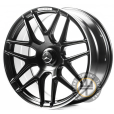 Replica MR55 10x22 5x130 ET36 DIA84 Matt Black Polished Lip (Матовый черный полированный обод)