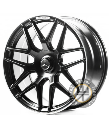 Replica MR55 10x22 5x130 ET36 DIA84 Matt Black Polished Lip (Матовый черный полированный обод)