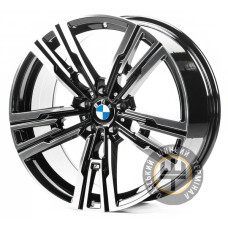 Replica B166 8.5x19 5x112 ET26 DIA66.45 Gloss Black Machined Face (Черный глянцевый полированное лицо)