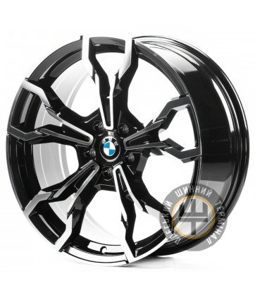Replica B695 8x19 5x112 ET32 DIA66.5 Gloss Black Machined Face (Черный глянцевый полированное лицо)