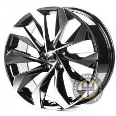 Replica SK19931 8x19 5x112 ET38 DIA57.1 Gloss Black Machined Face (Черный глянцевый полированное лицо)