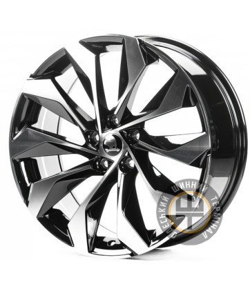 Replica SK19931 8x19 5x112 ET38 DIA57.1 Gloss Black Machined Face (Черный глянцевый полированное лицо)