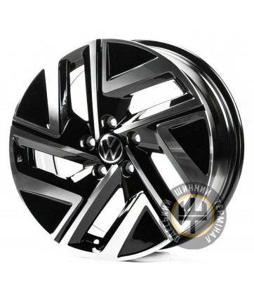 Replica VV3308 7x17 5x112 ET46 DIA57.1 Черный с алмазной механической обработкой лицевой поверхности