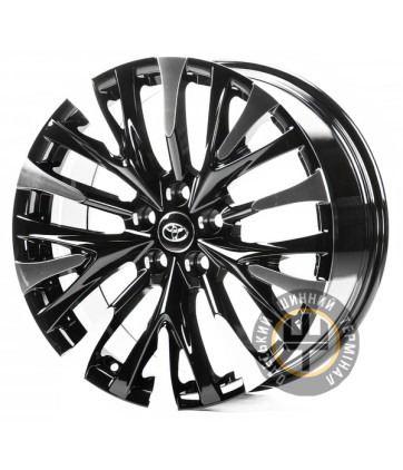 Replica TY3102 8.5x19 5x114.3 ET38 DIA60.1 Черный с алмазной механической обработкой лицевой поверхности