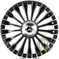 Replica FORGED MR0003 9x21 5x112 ET34 DIA66.45 Gloss Black Machined Face (Черный глянцевый полированное лицо)