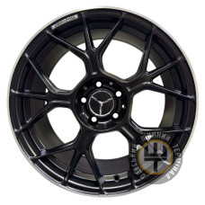 Replica CT-1700 8.5x18 5x112 ET42 DIA66.6 Matt Black Polished Lip (Матовый черный полированный обод)
