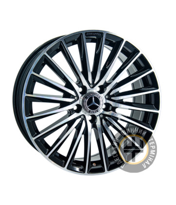 Replica Mercedes GT 3S5909 7.5x18 5x112 ET35 DIA66.6 Black polished (Черный с полированной лицевой частью)