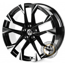 Replica VV19051 8x19 5x112 ET43 DIA57.1 Gloss Black Machined Face (Черный глянцевый полированное лицо)