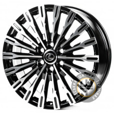 Replica LX3442 8x22 6x139.7 ET55 DIA95.1 Gloss Black Machined Face (Черный глянцевый полированное лицо)