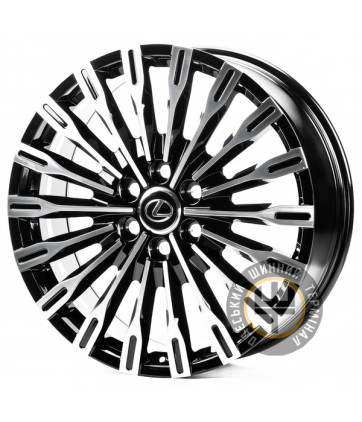 Replica LX3442 8x22 6x139.7 ET55 DIA95.1 Gloss Black Machined Face (Черный глянцевый полированное лицо)