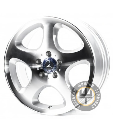 Replica MR331 8x17 5x112 ET37 DIA66.6 Silver Machined Face