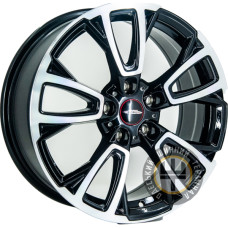 Replica Audi 7409 7x17 5x112 ET45 DIA66.5 Черный с алмазной механической обработкой лицевой поверхности