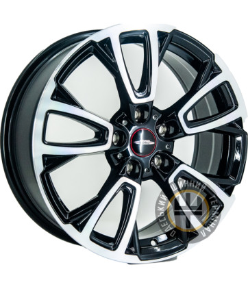 Replica Audi 7409 7x17 5x112 ET45 DIA66.5 Черный с алмазной механической обработкой лицевой поверхности