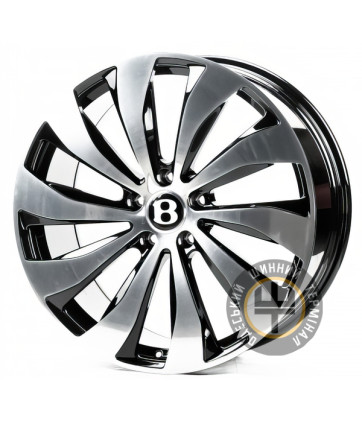Replica FORGED BN1741 11x22 5x130 ET60 DIA71.6 Gloss Black Machined Face (Черный глянцевый полированное лицо)