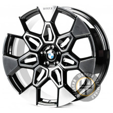 Replica FORGED B1031 10.5x23 5x112 ET43 DIA66.6 Gloss Black Machined Face (Черный глянцевый полированное лицо)