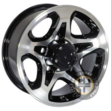 ZF JT296 7x16 5x150 ET0 DIA110.1 Черный с алмазной механической обработкой лицевой поверхности