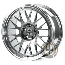 WS FORGED WS-105C 10.5x19 5x120 ET9 DIA72.5 GLOSS GRAPHITE LIP POLISH