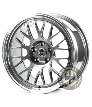 WS FORGED WS-105C 9.5x19 5x120 ET21 DIA72.5 GLOSS GRAPHITE LIP POLISH