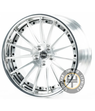 WS FORGED WS-091C 10.5x20 5x132 ET18 DIA66.5 SATIN BLACK GLOSSY BLACK LIP