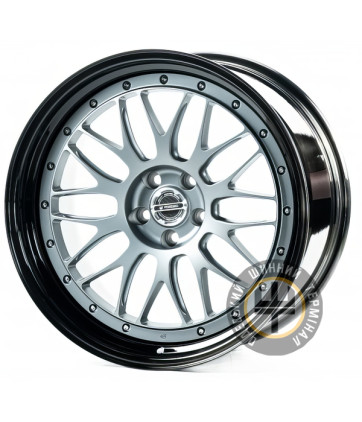 WS FORGED WS-087C 11.5x20 5x112 ET17 DIA66.5 SATIN_GRAY_LIP_BRUSHED_GLOSS_BLACK
