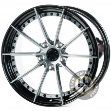 WS FORGED WS-093C 11x21 5x132 ET20 DIA66.5 GLOSS BLACK INSIDE FRONT GLOSS GRAY
