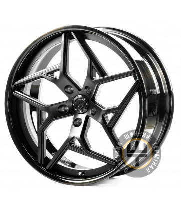 WS FORGED WS-061C 9x21 5x130 ET29 DIA66.5 SATIN BLACK GLOSSY BLACK LIP