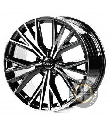 Replica A20154 9x20 5x112 ET35 DIA66.6 Gloss Black Machined Face (Черный глянцевый полированное лицо)