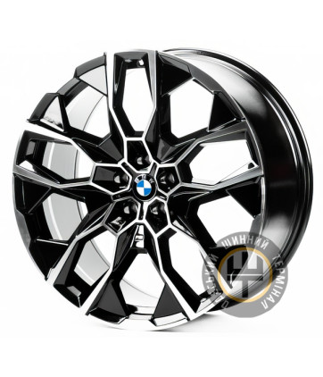Replica B21295 9.5x21 5x112 ET36 DIA66.5 Gloss Black Machined Face (Черный глянцевый полированное лицо)