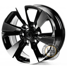 Replica PG17421 7.5x17 6x139.7 ET25 DIA106.1 Gloss Black Machined Face (Черный глянцевый полированное лицо)
