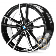 Replica B18475 8x18 5x120 ET34 DIA72.5 Gloss Black Machined Face (Черный глянцевый полированное лицо)