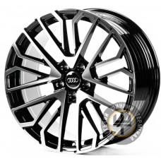 Replica A196833 8.5x19 5x112 ET35 DIA66.45 Gloss Black Machined Face (Черный глянцевый полированное лицо)