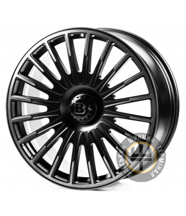 Replica FORGED MR4 10x21 5x112 ET48.1 DIA66.45 Satin black with machined face