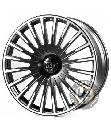 Replica FORGED LR4 9.5x23 5x120 ET42.5 DIA72.4 Satin black with machined face