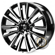 Replica V22670 9x22 5x108 ET38.5 DIA63.3 Gloss Black Machined Face (Черный глянцевый полированное лицо)