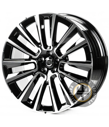 Replica V22670 9x22 5x108 ET38.5 DIA63.3 Gloss Black Machined Face (Черный глянцевый полированное лицо)