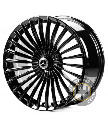 Replica MR004 9.5x19 5x112 ET43 DIA66.45 Gloss Black (Черный глянец)